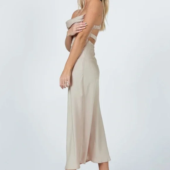 Princess Polly Cream Midi Dress - Picture 3 of 6
